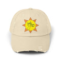 Christian, Religious, Faith gift, Positive Inspirational Good Vibes Sun Cap | Distressed Baseball Hat