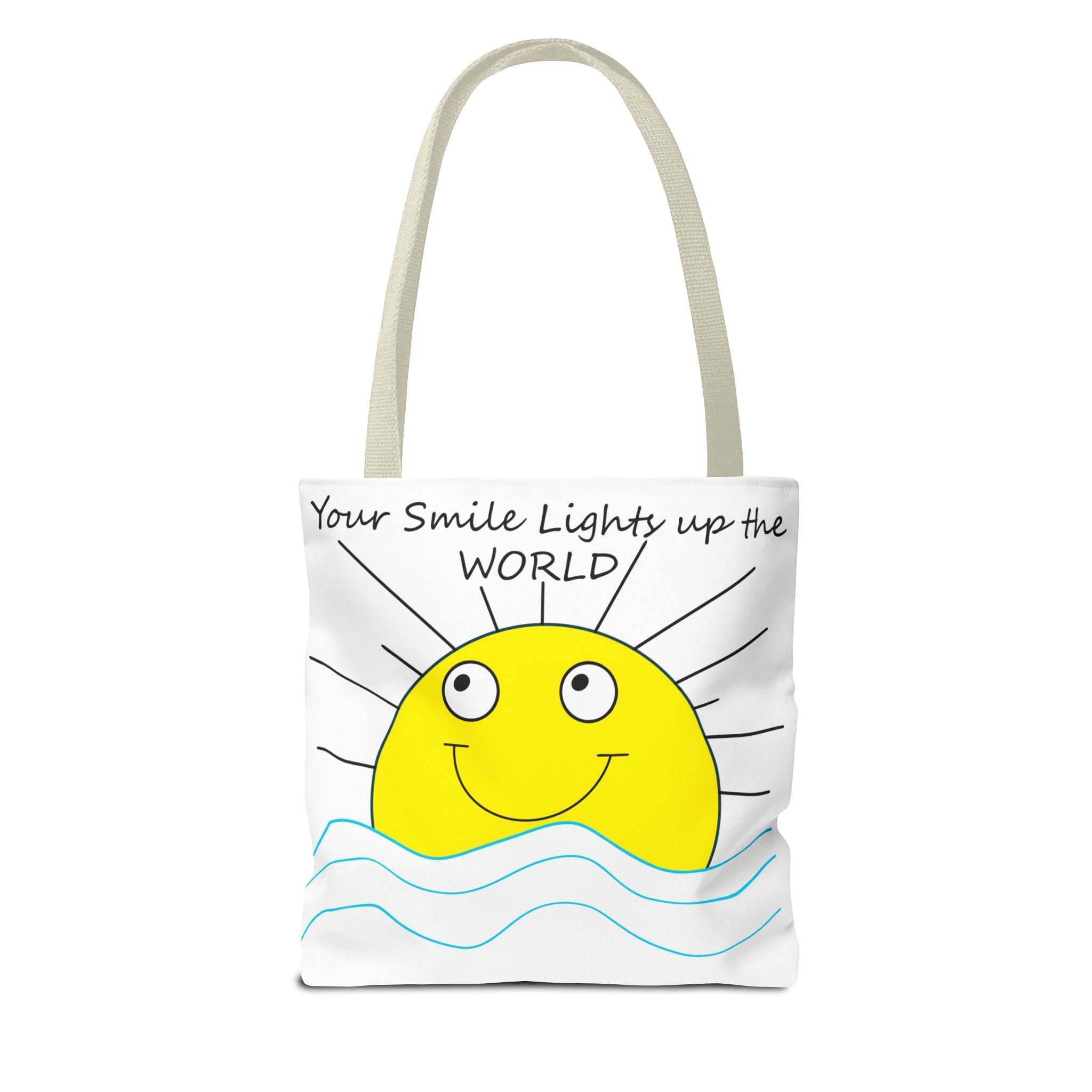 Smiling Sun Illustration Tote Bag | Your Smile Lights Up the World