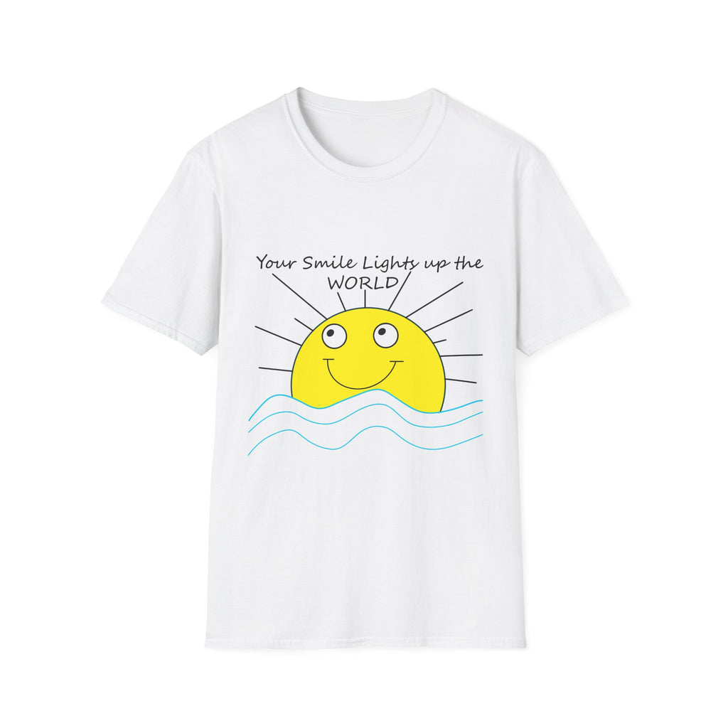 Smiling Sun 'Your Smile Lights Up the World' T-Shirt | Cute Sunshine Graphic