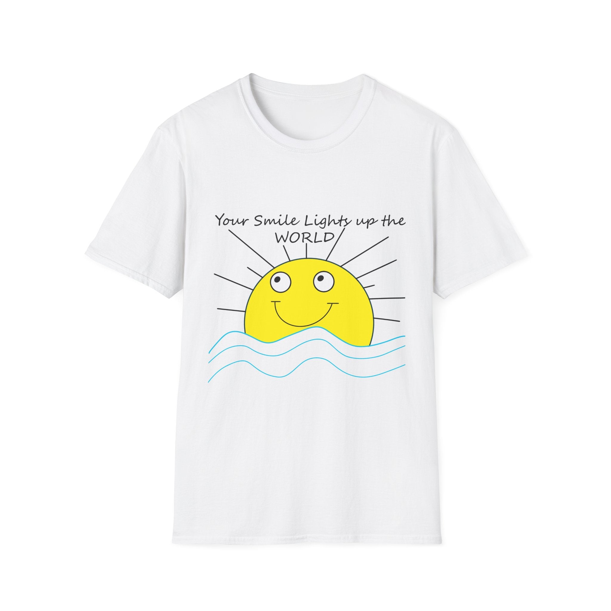 Smiling Sun 'Your Smile Lights Up the World' T-Shirt | Cute Sunshine Graphic