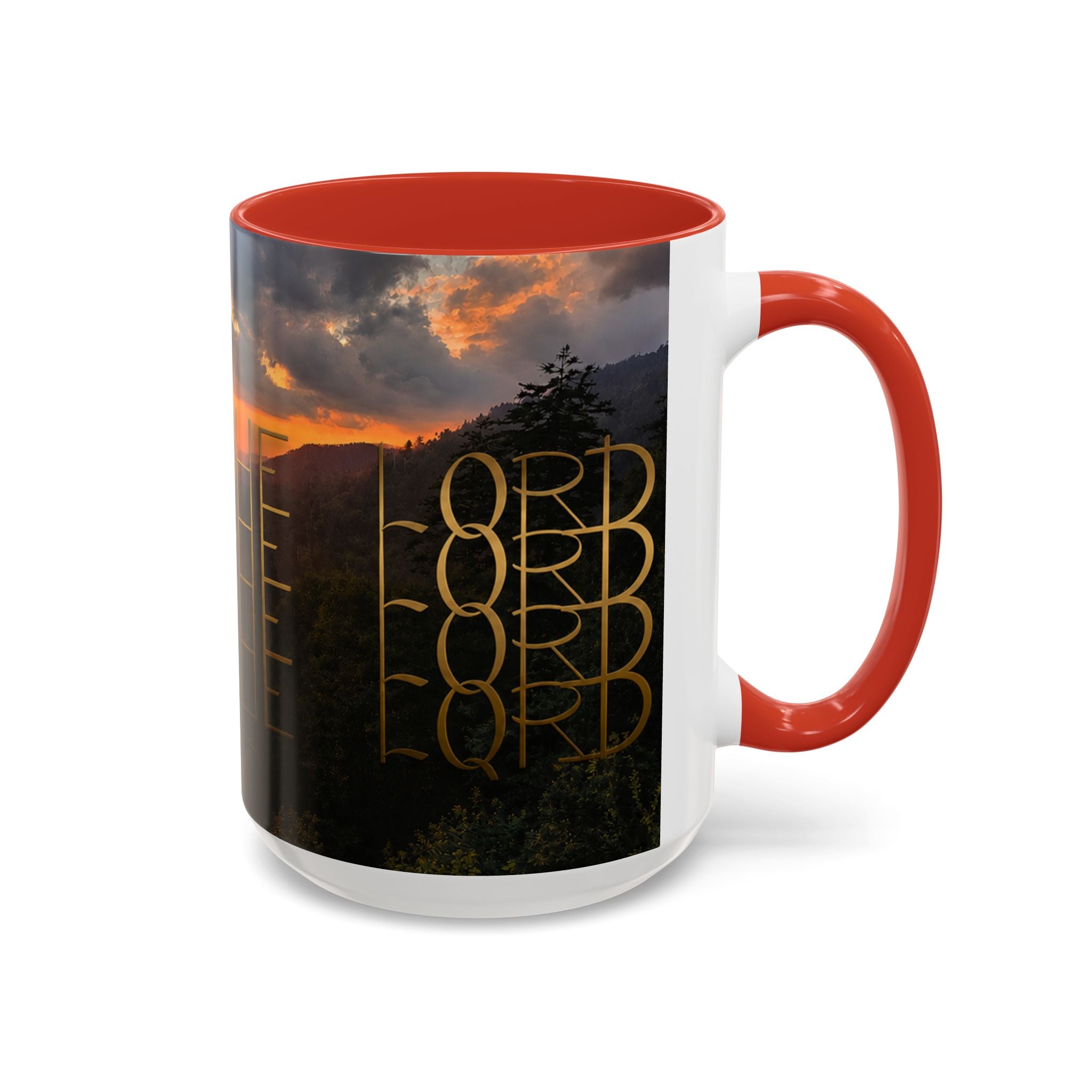 Christian Gift, Religious, Faith Gift, Praise the Lord Mountain Sunset Mug Coffee Mug