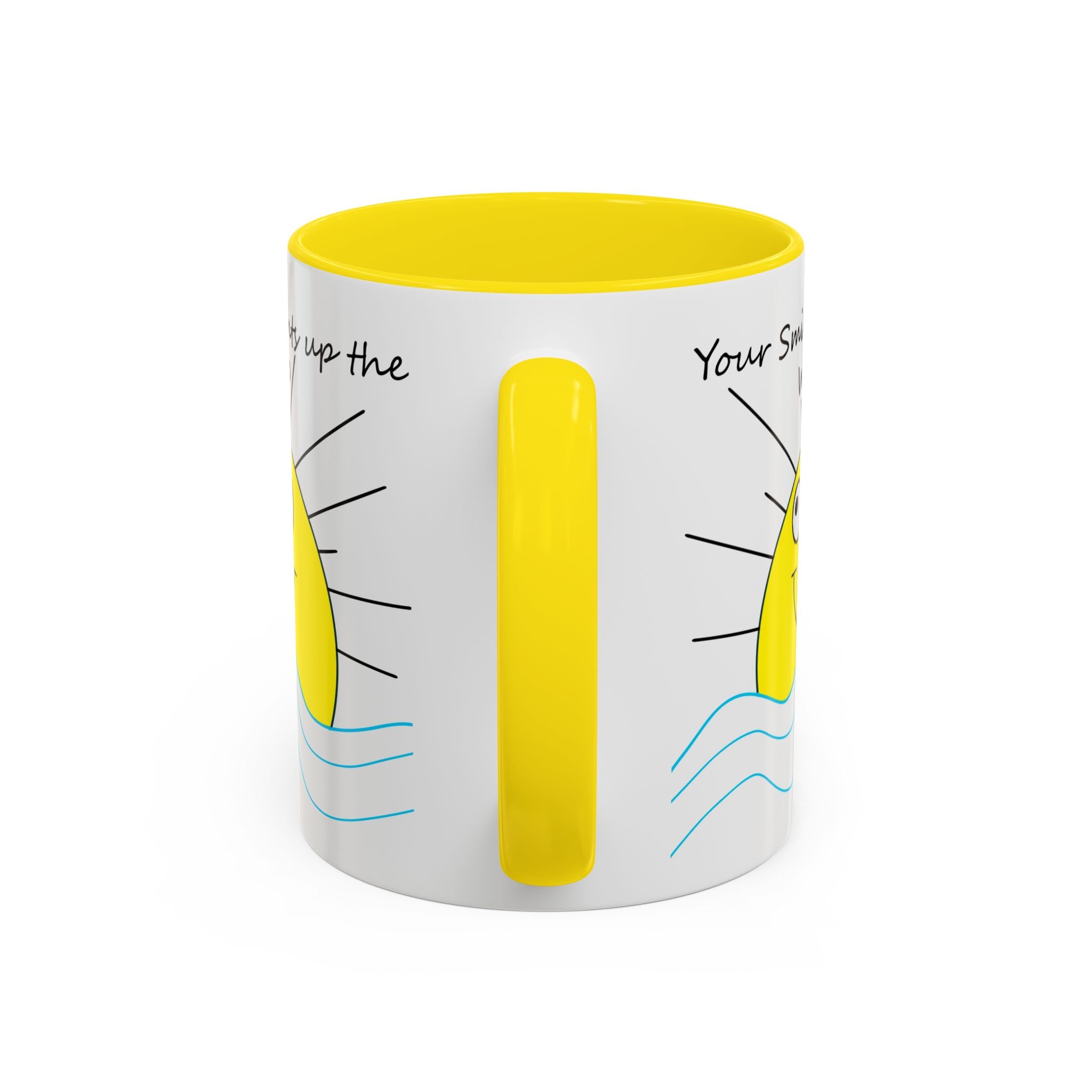 Your Smile Lights Up the World Coffee Mug, Positive Vibe, Sunshine, Happy thoughts, Smiling Sun