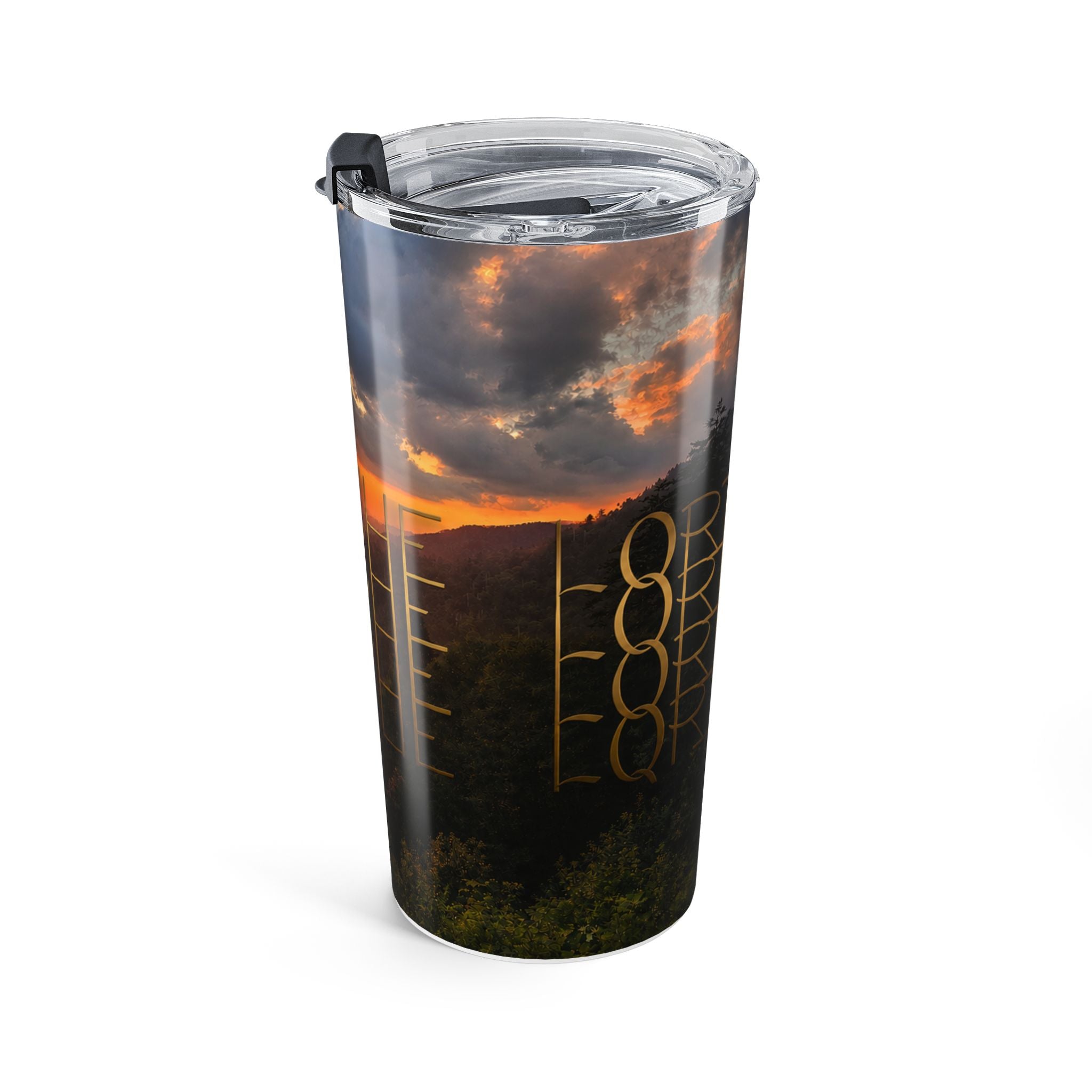 Sunset Mountain Landscape Tumbler 20oz | Scenic Sunset Travel Mug