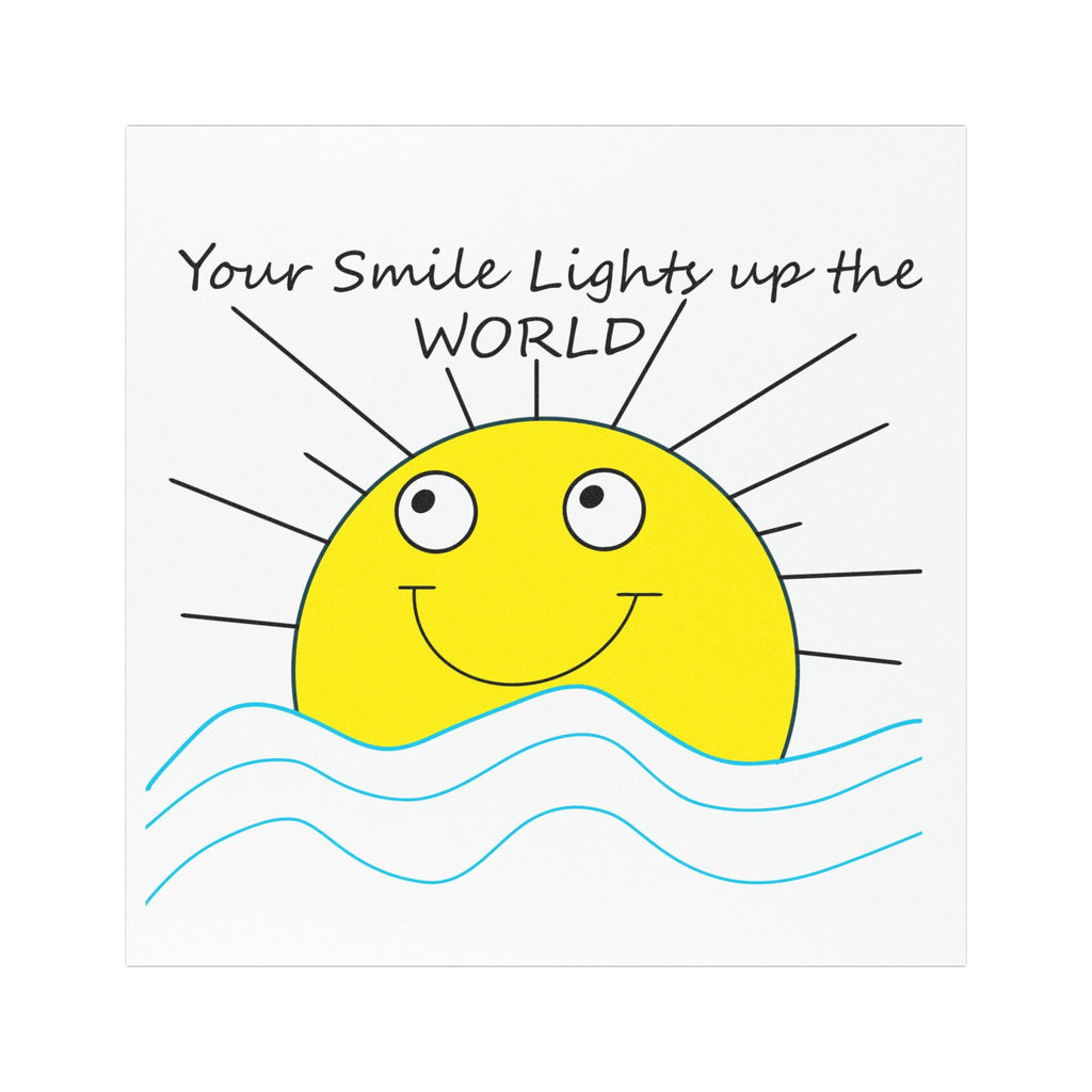 Smile Lights Up The World Sun car magnet | Cute sun decal