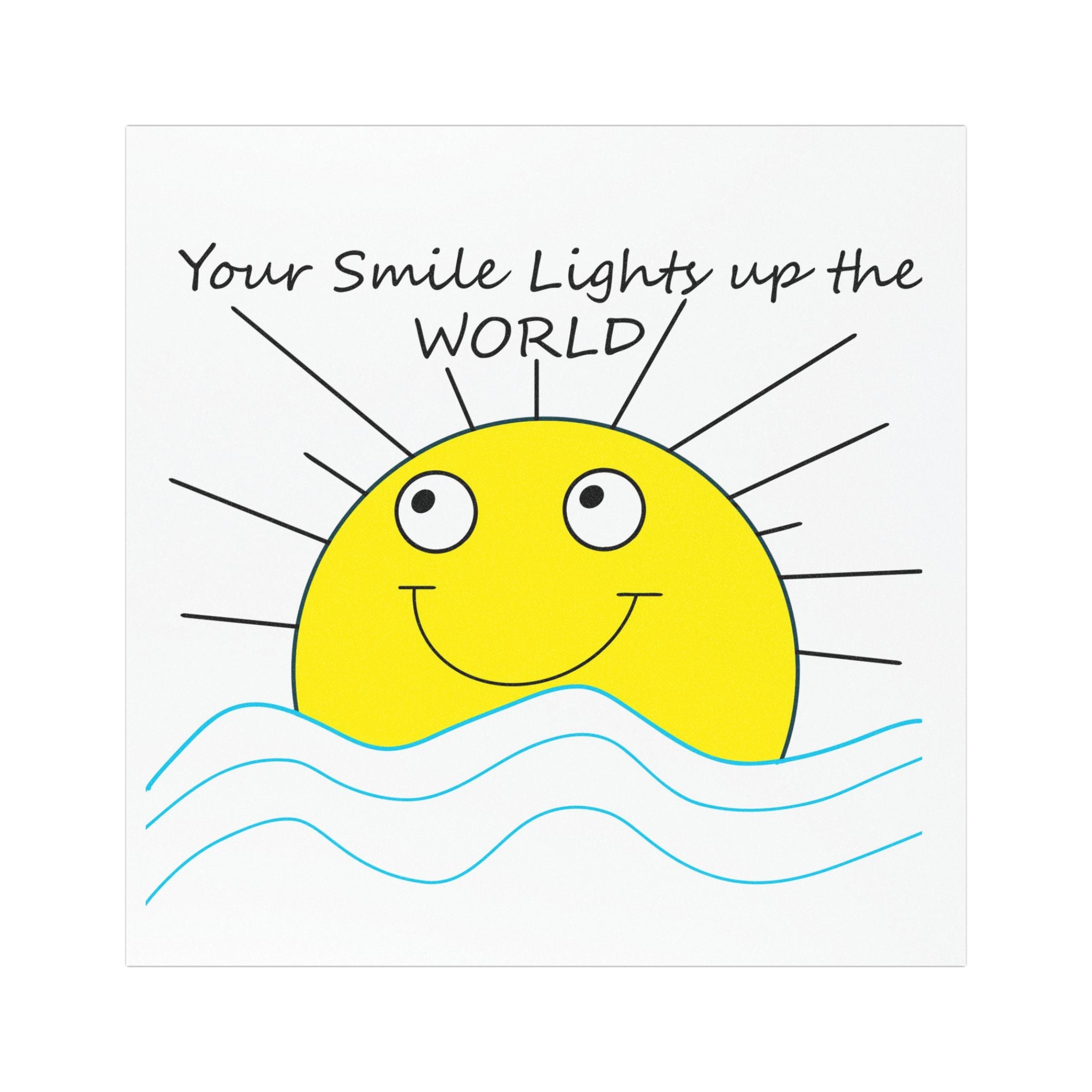 Smile Lights Up The World Sun car magnet | Cute sun decal