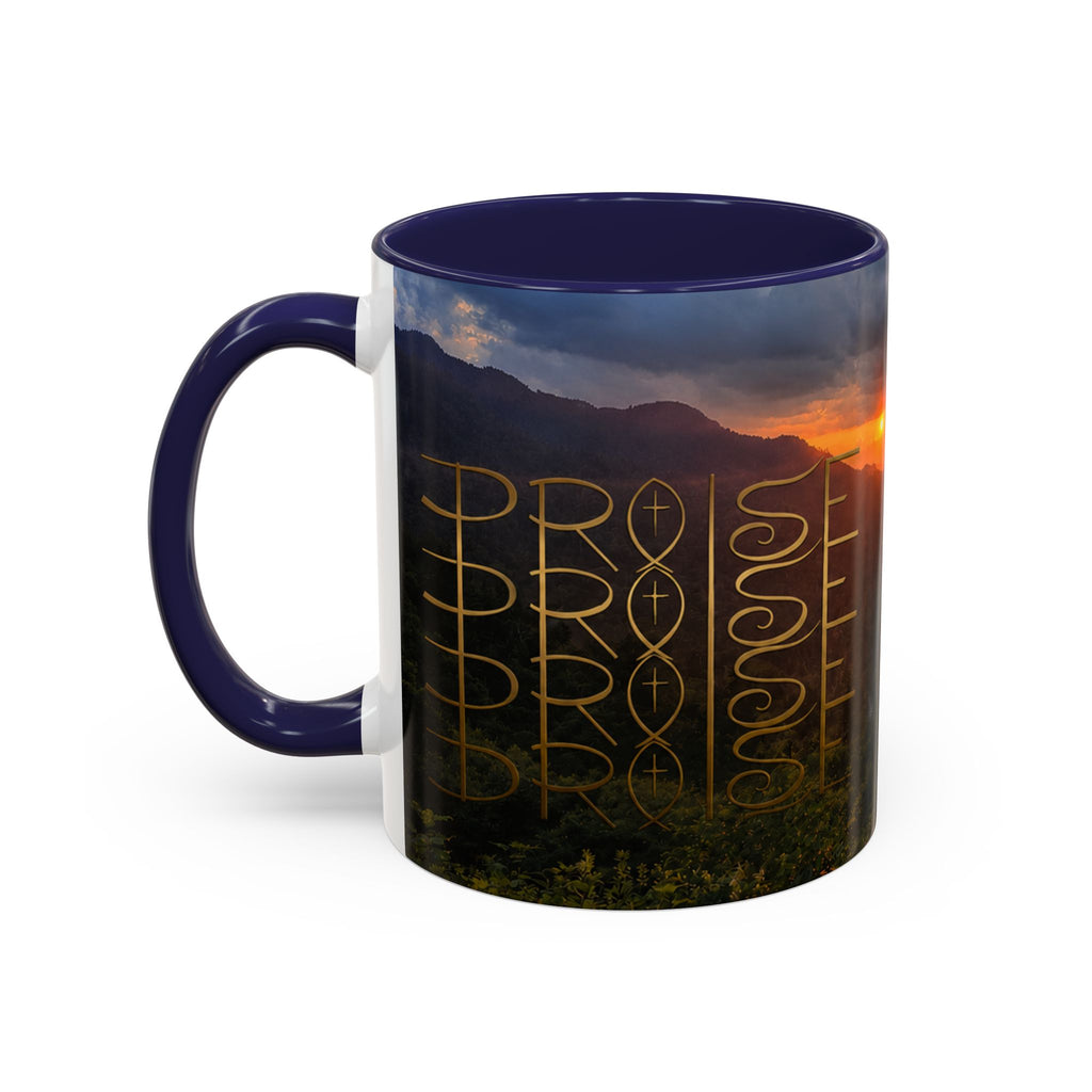 Christian Gift, Religious, Faith Gift, Praise the Lord Mountain Sunset Mug Coffee Mug