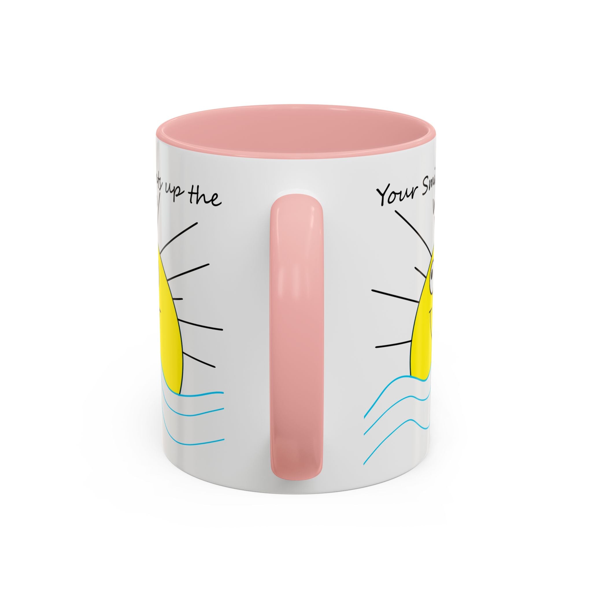Your Smile Lights Up the World Coffee Mug, Positive Vibe, Sunshine, Happy thoughts, Smiling Sun
