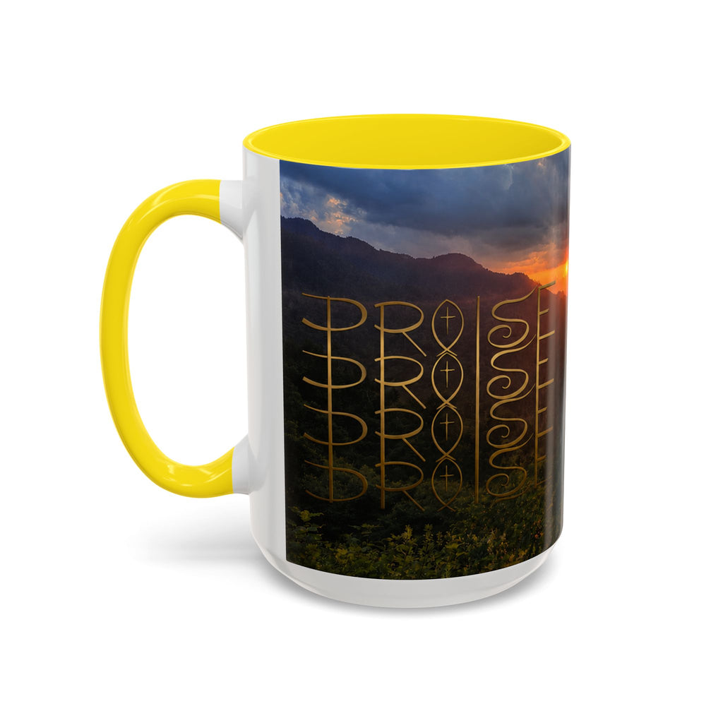 Christian Gift, Religious, Faith Gift, Praise the Lord Mountain Sunset Mug Coffee Mug