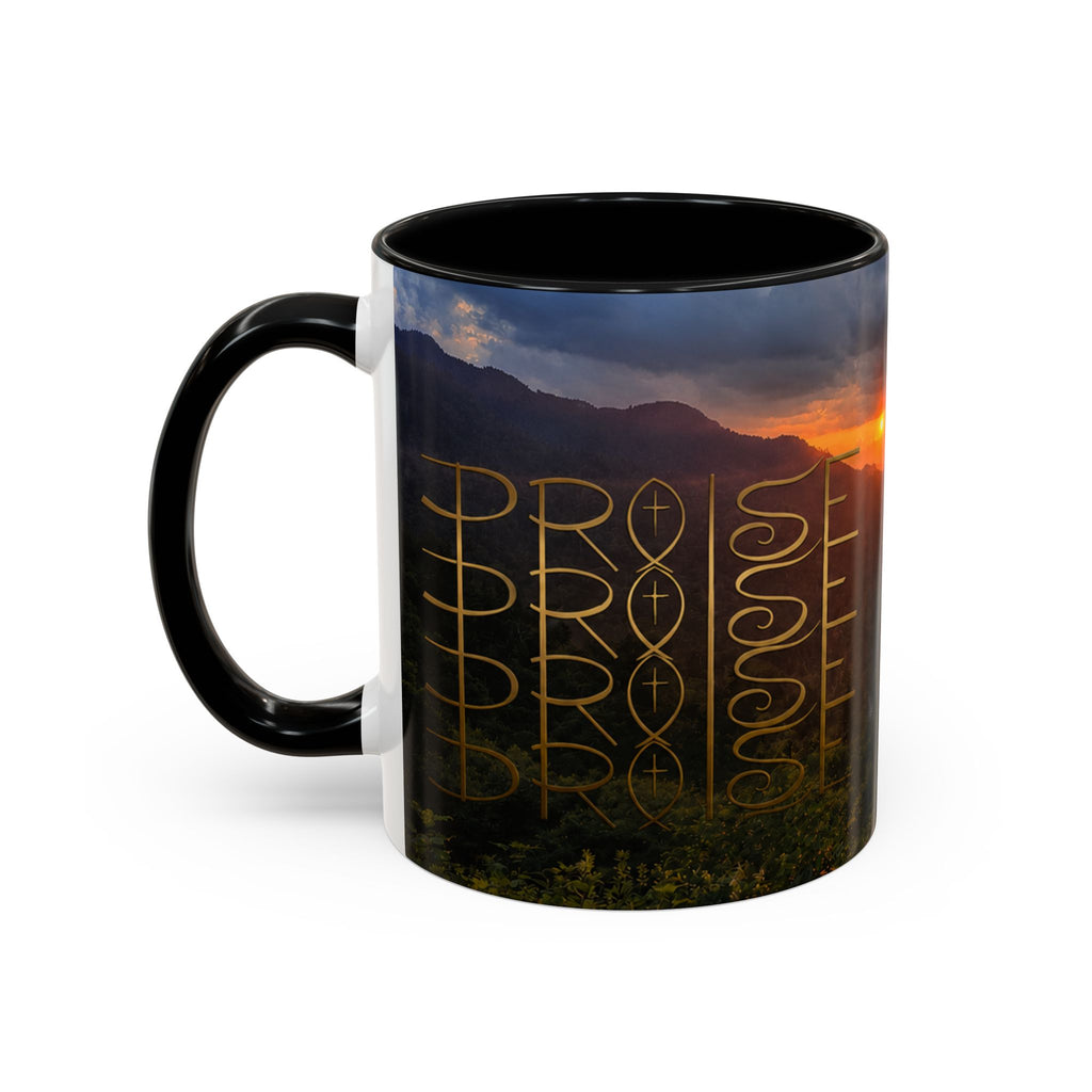 Christian Gift, Religious, Faith Gift, Praise the Lord Mountain Sunset Mug Coffee Mug