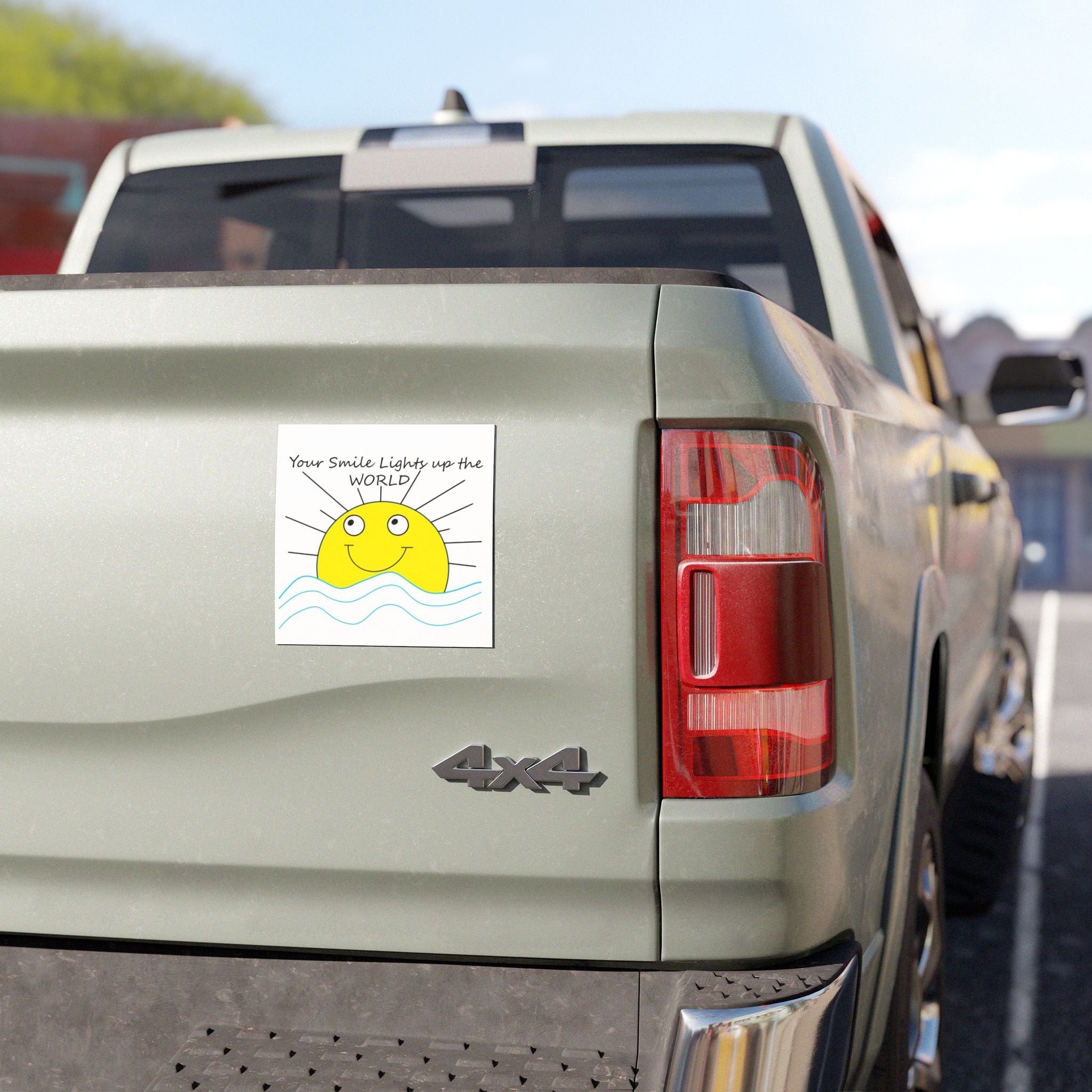 Smile Lights Up The World Sun car magnet | Cute sun decal