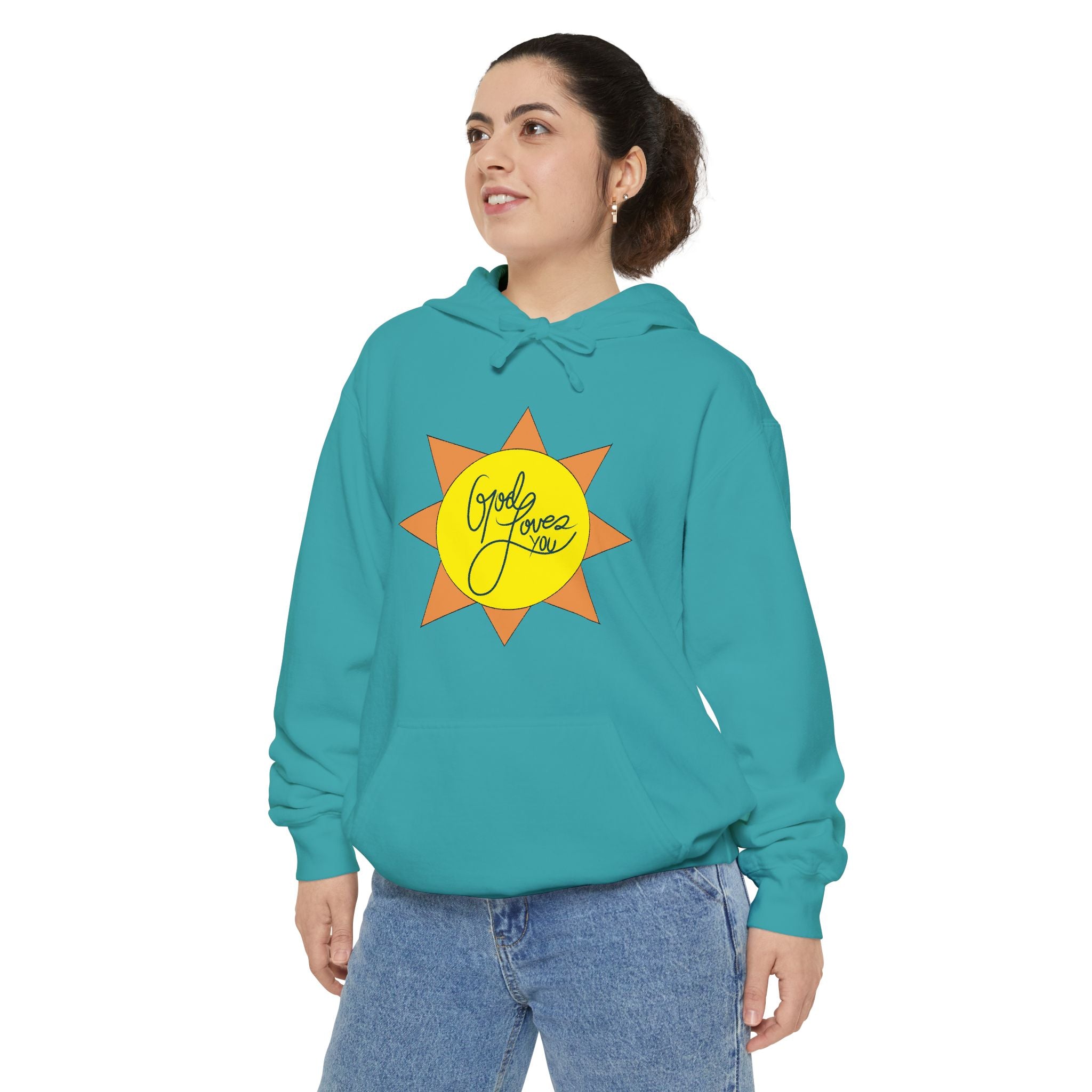 Christian Gift, Religious, Faith Gift, God Loves You Sweatshirt - Positive Inspirational Vibes hoodie