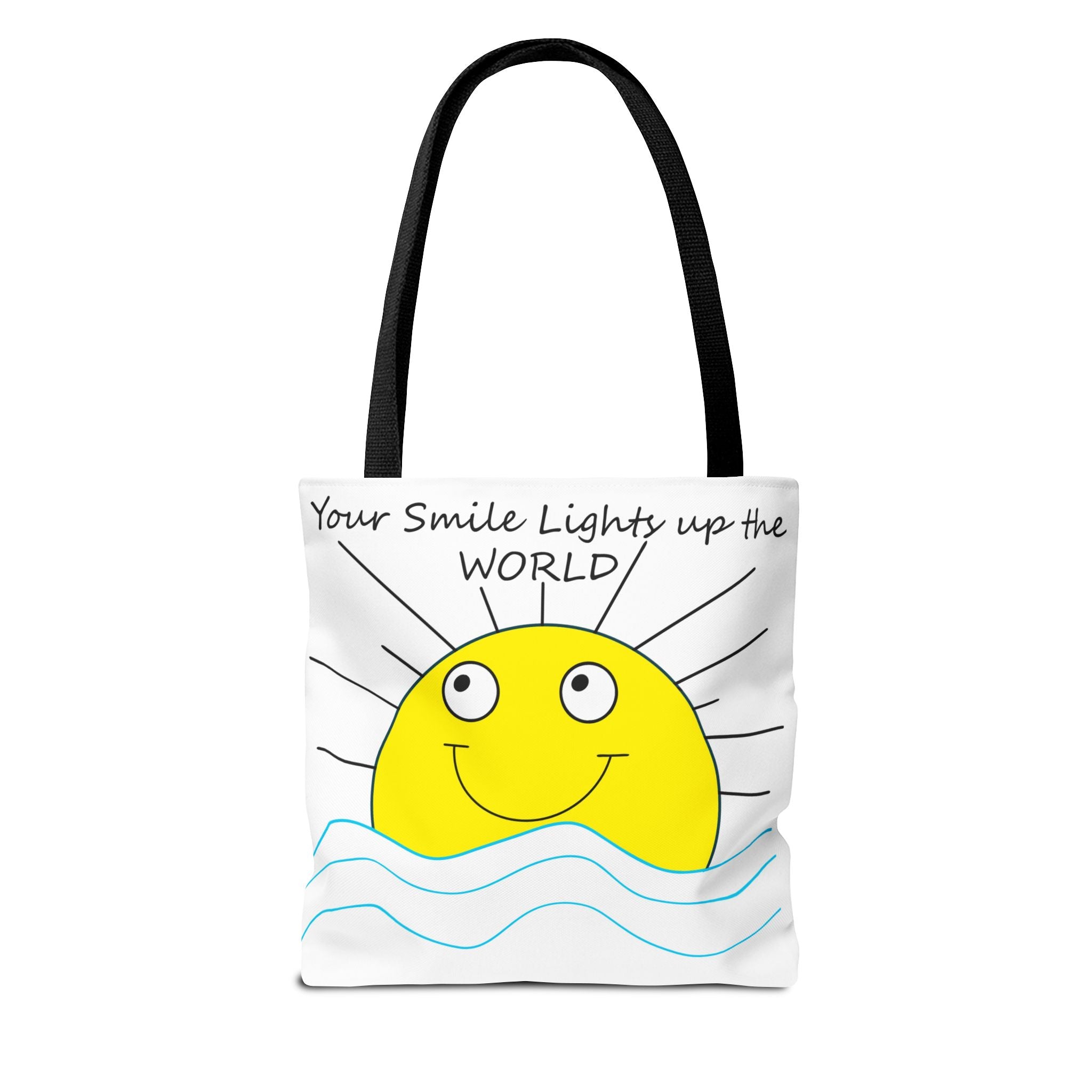 Smiling Sun Illustration Tote Bag | Your Smile Lights Up the World