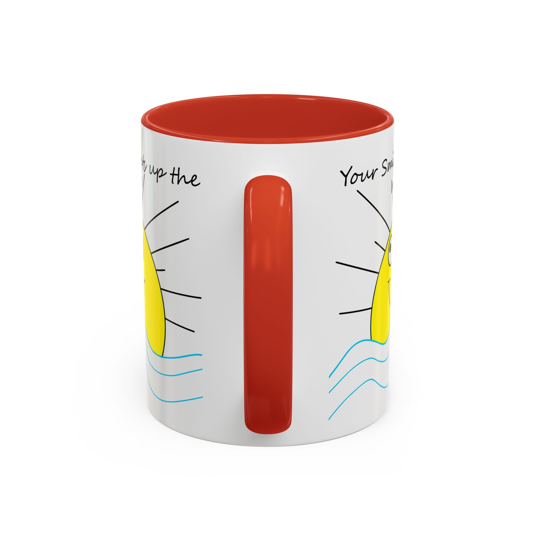Your Smile Lights Up the World Coffee Mug, Positive Vibe, Sunshine, Happy thoughts, Smiling Sun