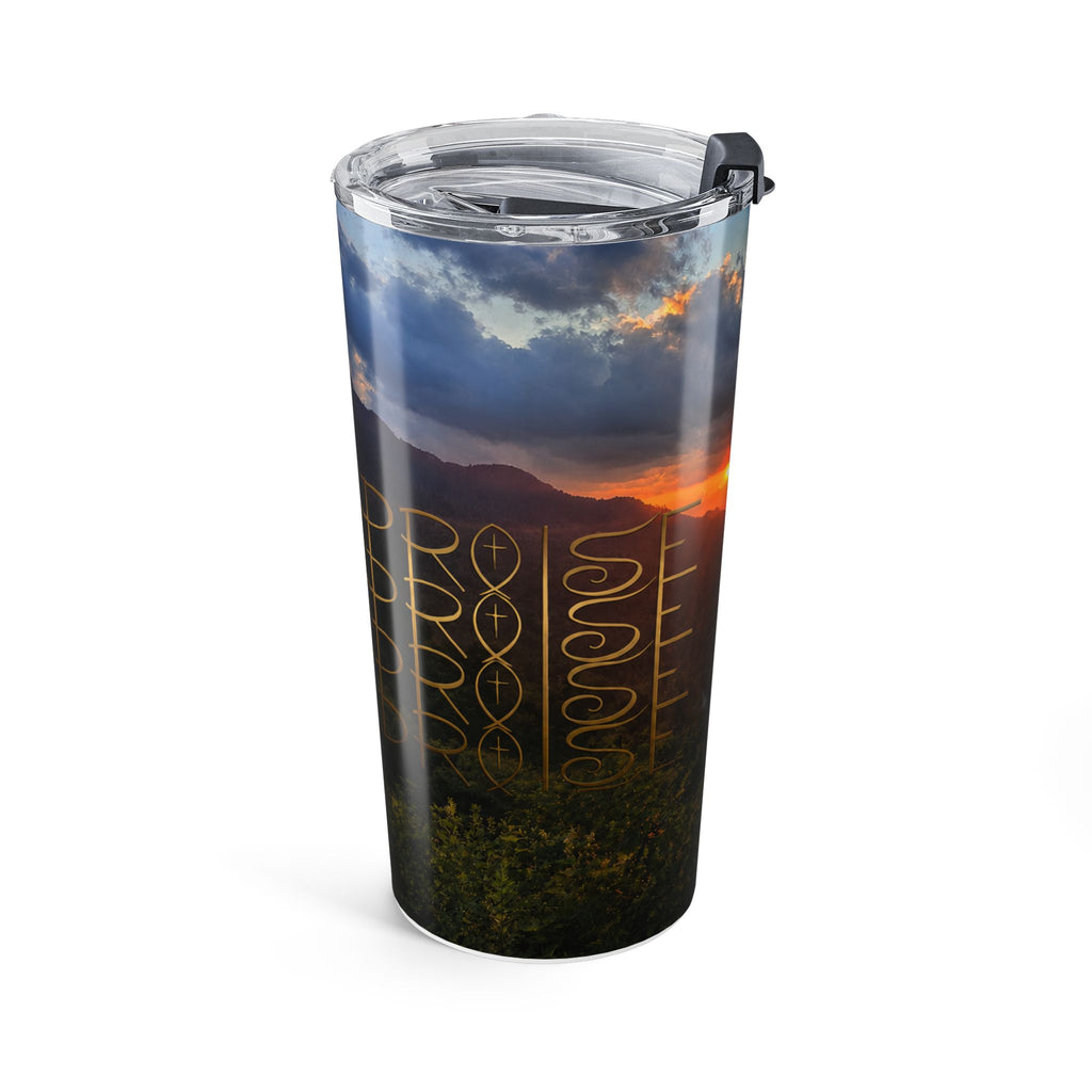 Sunset Mountain Landscape Tumbler 20oz | Scenic Sunset Travel Mug