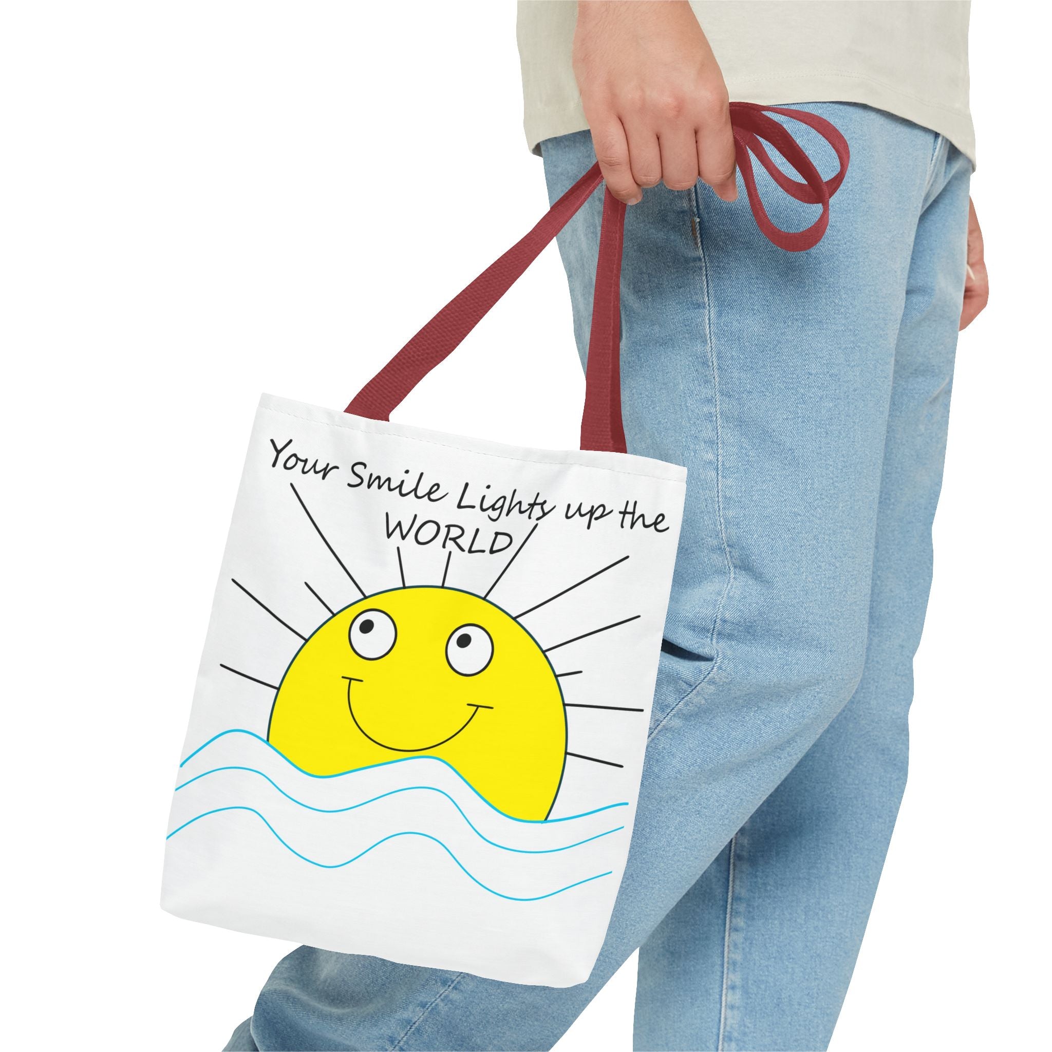 Smiling Sun Illustration Tote Bag | Your Smile Lights Up the World