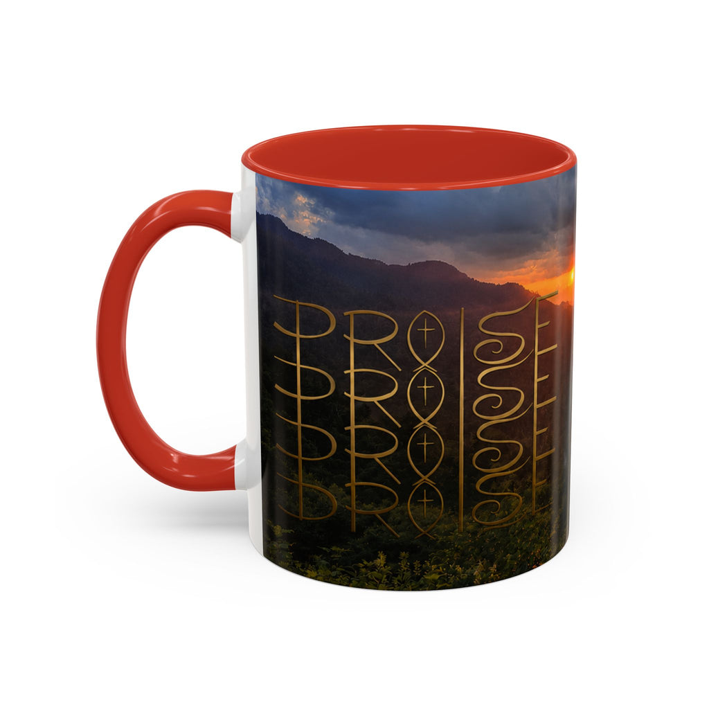 Christian Gift, Religious, Faith Gift, Praise the Lord Mountain Sunset Mug Coffee Mug