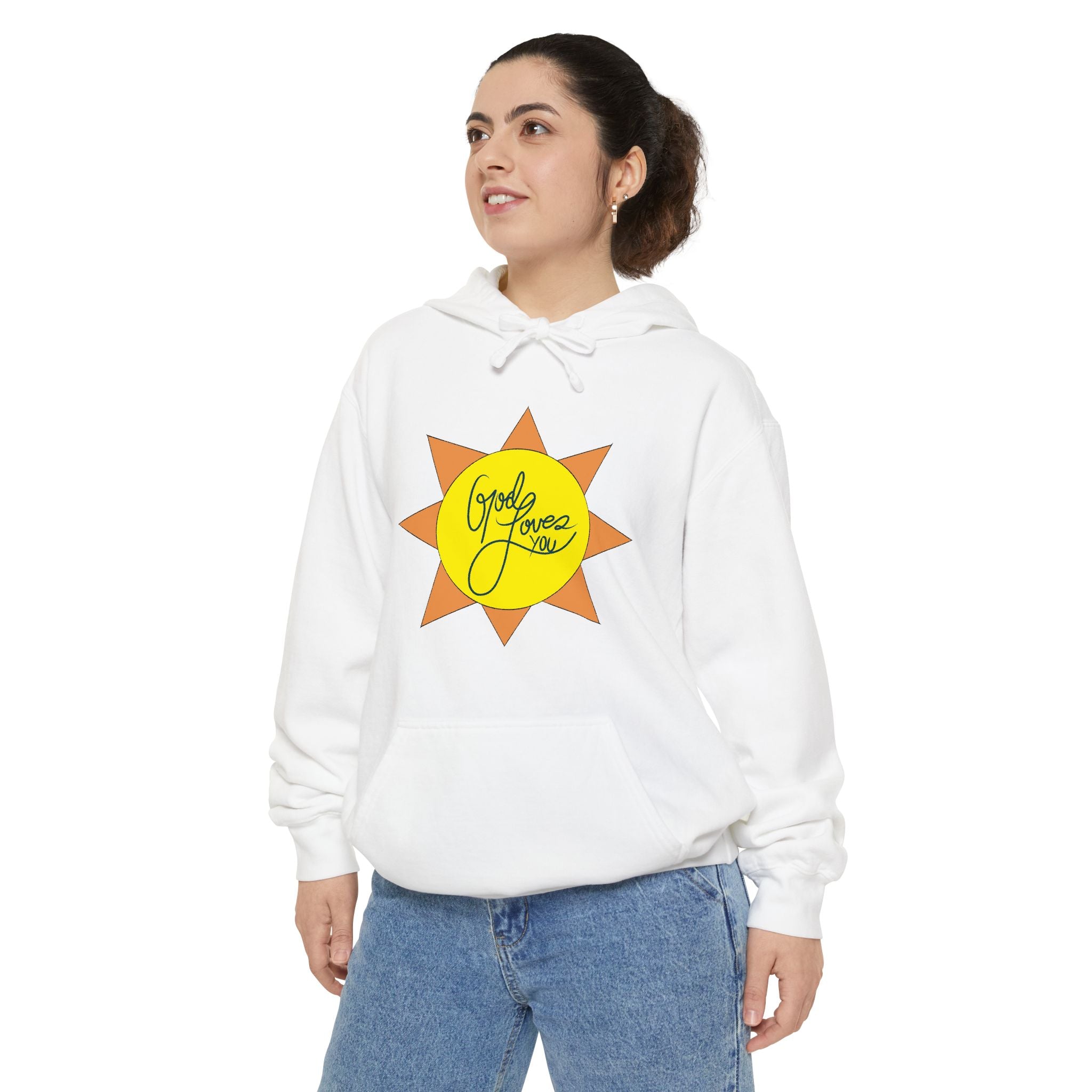 Christian Gift, Religious, Faith Gift, God Loves You Sweatshirt - Positive Inspirational Vibes hoodie