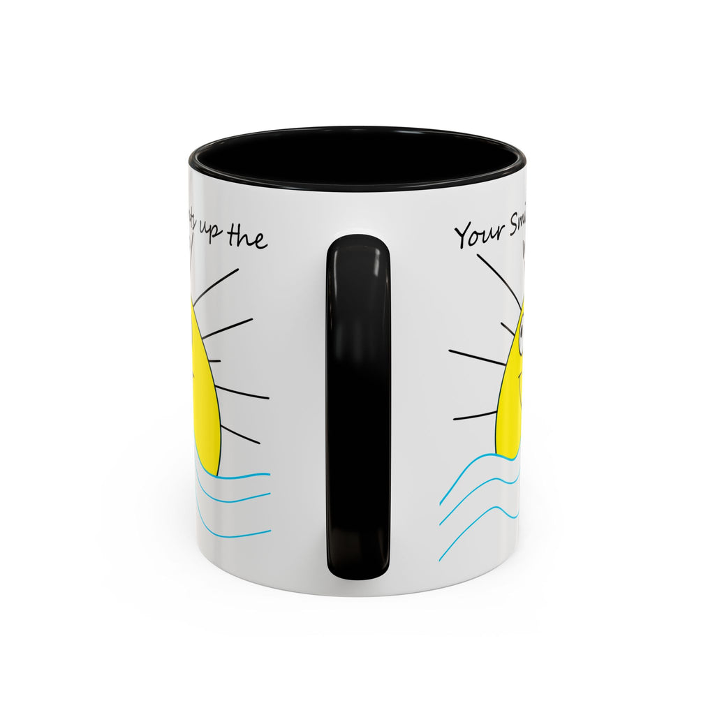 Your Smile Lights Up the World Coffee Mug, Positive Vibe, Sunshine, Happy thoughts, Smiling Sun