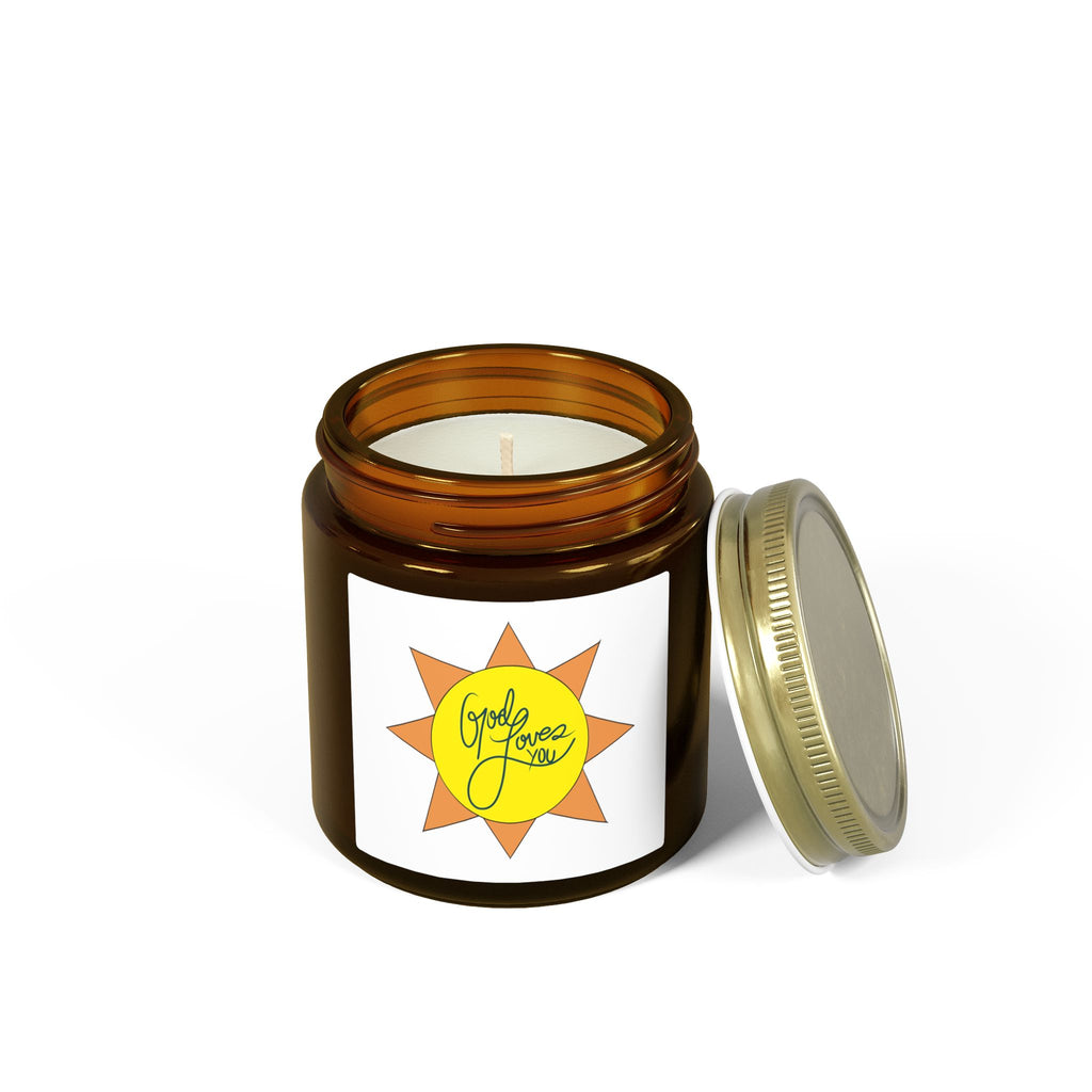 Sunshine script label Candle | Coconut Apricot Wax, 4oz or 9oz