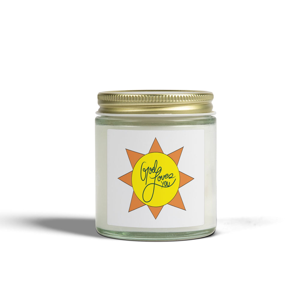 Sunshine script label Candle | Coconut Apricot Wax, 4oz or 9oz