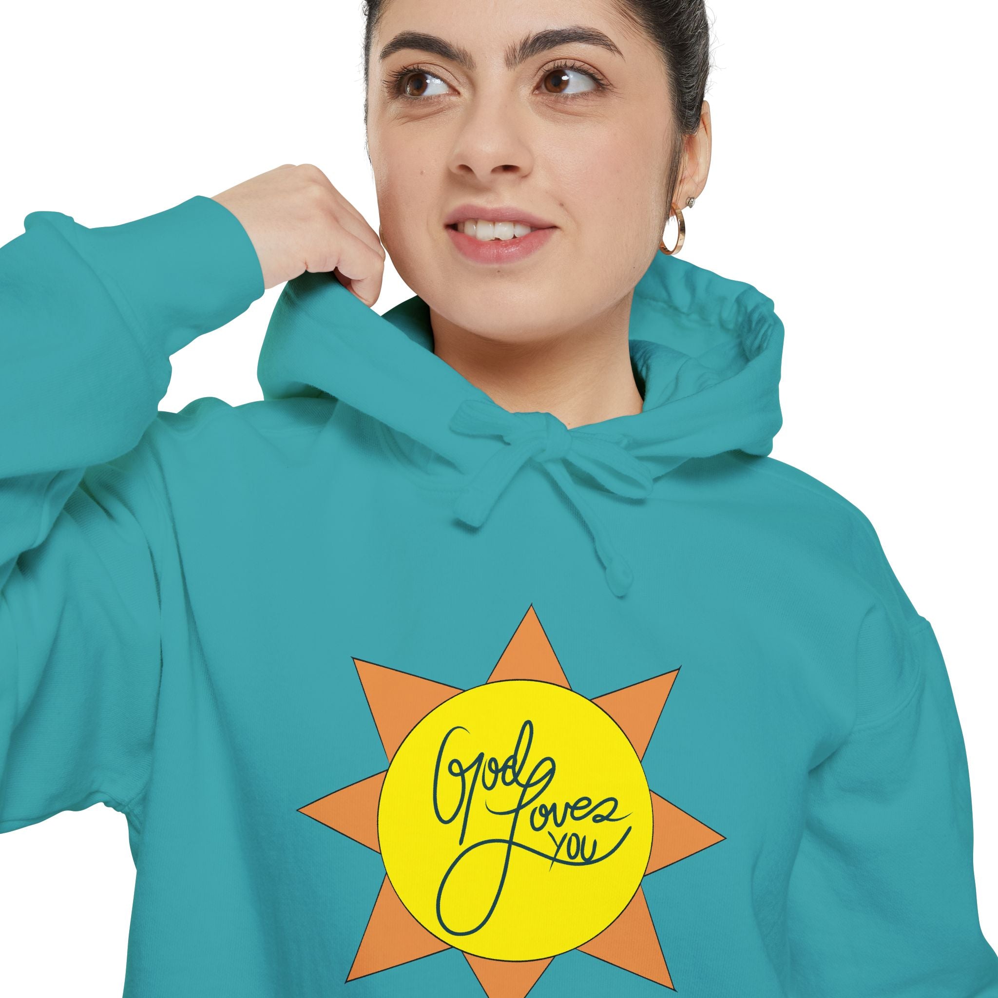 Christian Gift, Religious, Faith Gift, God Loves You Sweatshirt - Positive Inspirational Vibes hoodie