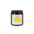 Your Smile Lights the world, Smiling Sun Illustration Candle amber jar | Scented Soy Candle