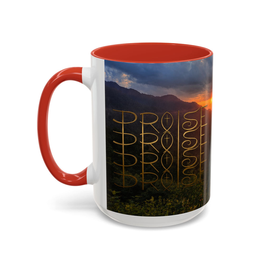 Christian Gift, Religious, Faith Gift, Praise the Lord Mountain Sunset Mug Coffee Mug
