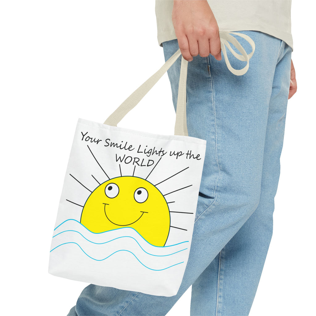 Smiling Sun Illustration Tote Bag | Your Smile Lights Up the World
