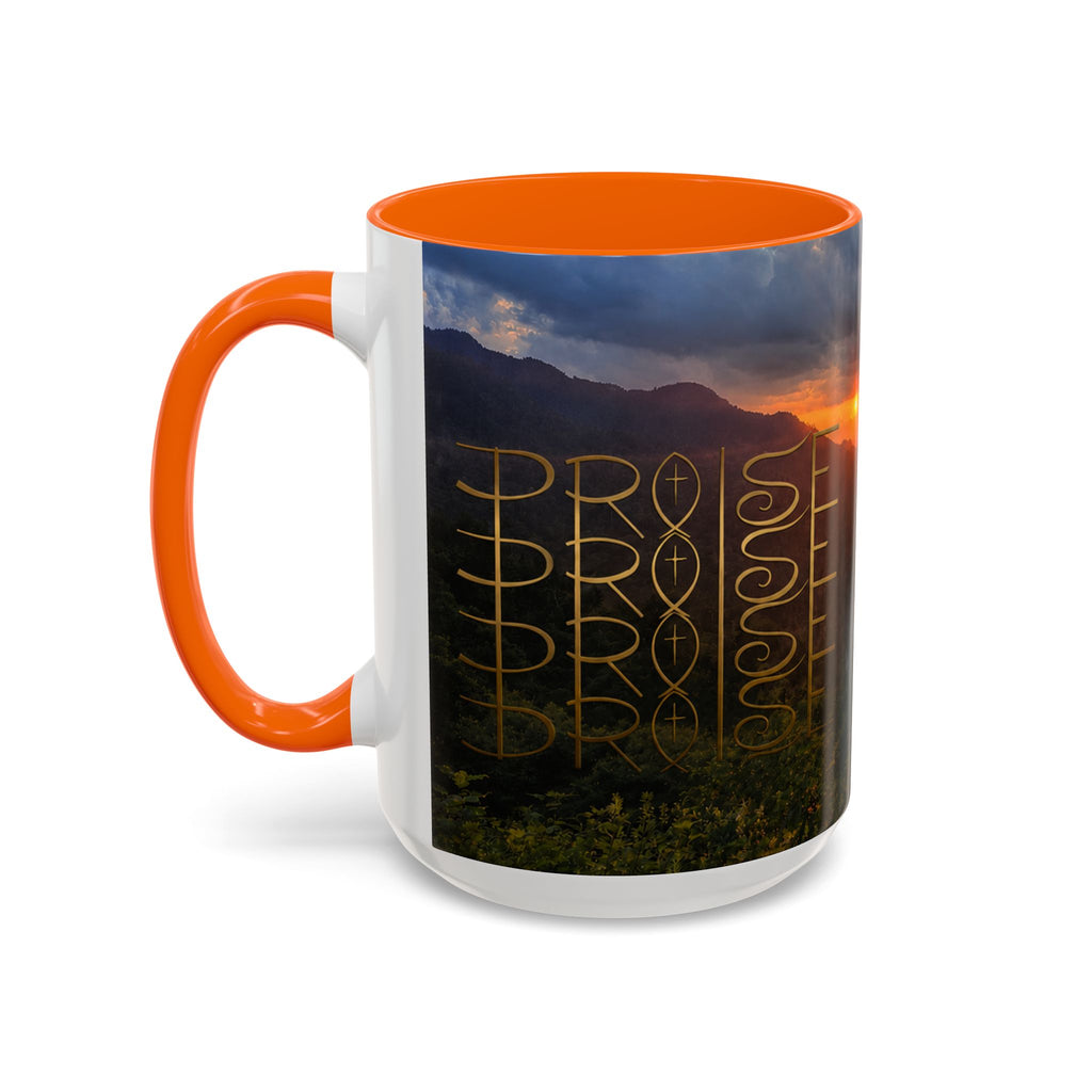 Christian Gift, Religious, Faith Gift, Praise the Lord Mountain Sunset Mug Coffee Mug