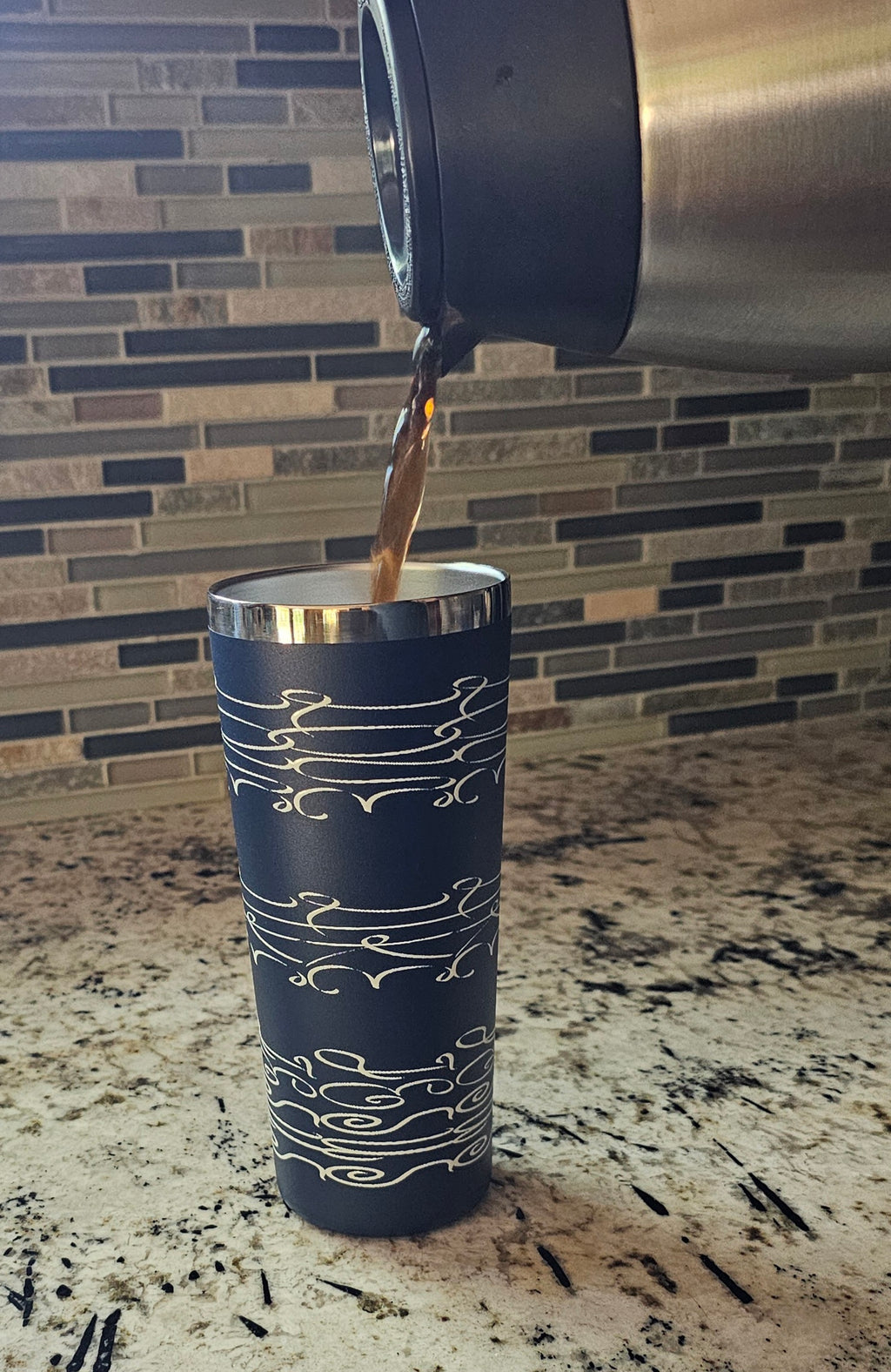 Christian Gift, Religious, Hidden Message, Secret Message, Faith Based, Love Like Jesus Blue- 22oz. Inspirational Insulated Coffee Tumbler