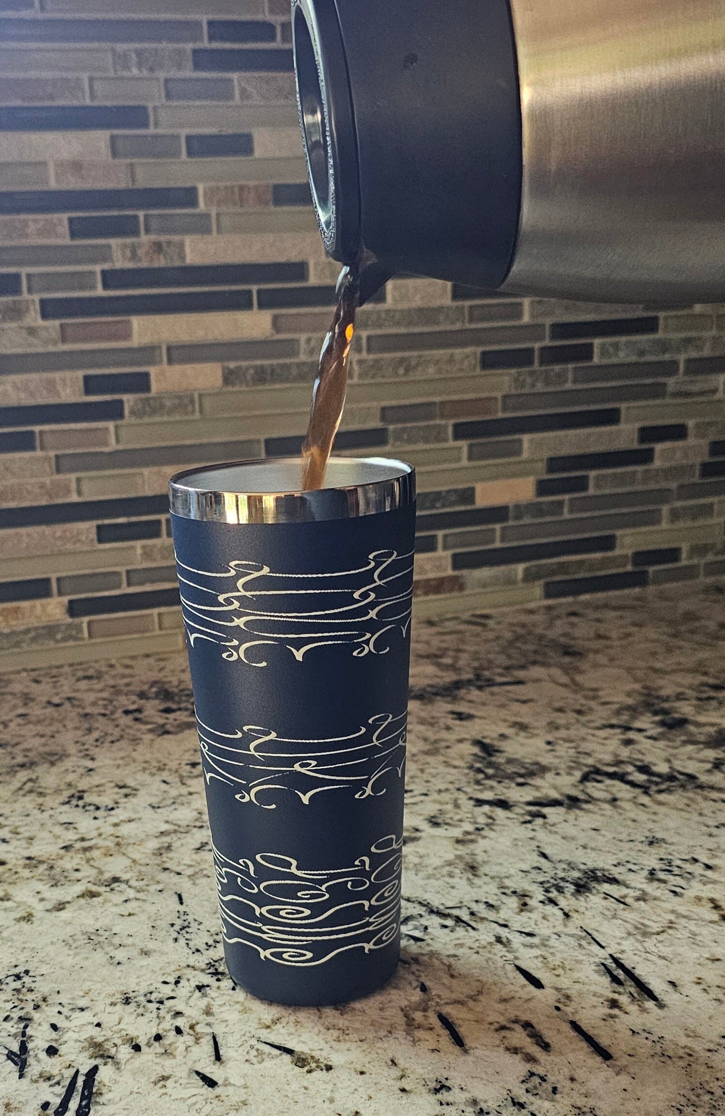 Christian Gift, Religious, Hidden Message, Secret Message, Faith Based, Love Like Jesus Blue- 22oz. Inspirational Insulated Coffee Tumbler
