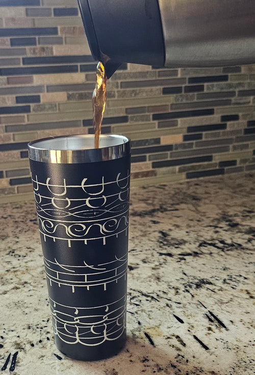 Christian Gift, Religious, Hidden Message, Secret Message, Faith Based, Praise the Lord - 220z. Inspirational Insulated Coffee Tumbler